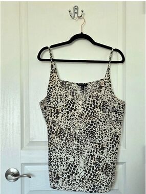 Banana Republic Cream Leopard Print Cami XL